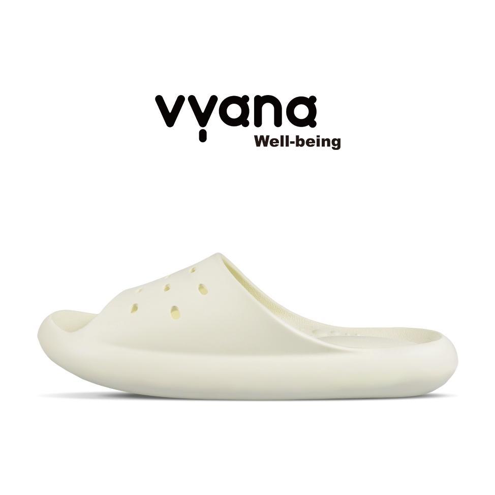 VYANA Flow Sandal Medis Rehabilitasi Terapi Fasciitis Plantar, Anti Pegal Putih Krem
