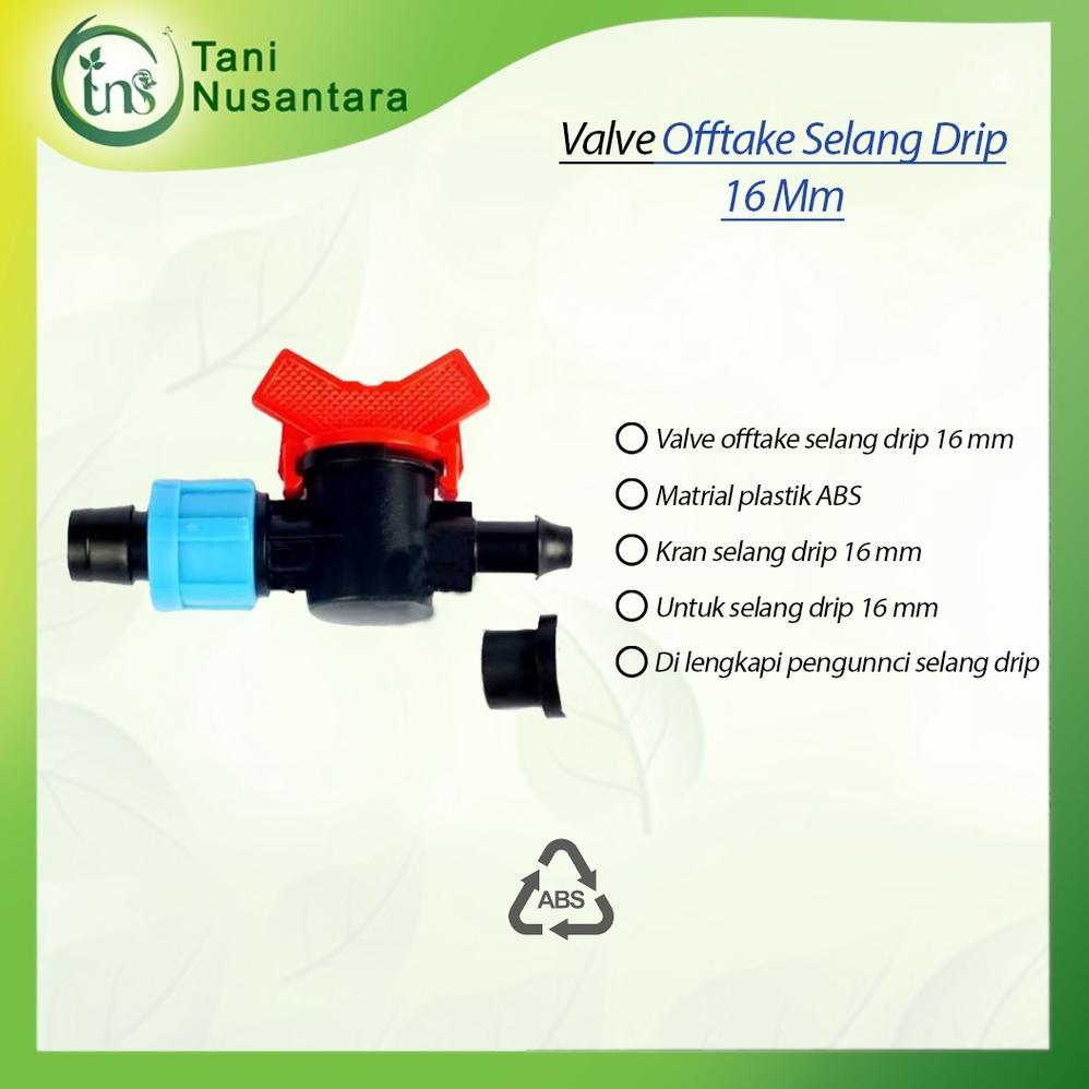 Valve Offtake Karet Selang Drip Selang Irigasi 16Mm Hidroponik