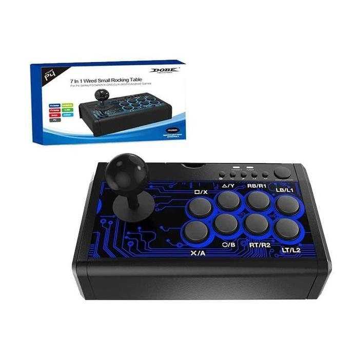 TERMURAH - DOBE 7 In 1 Arcade Fighting Stick PS4 / PS3 / XboxONE S / Xbox360 / PC