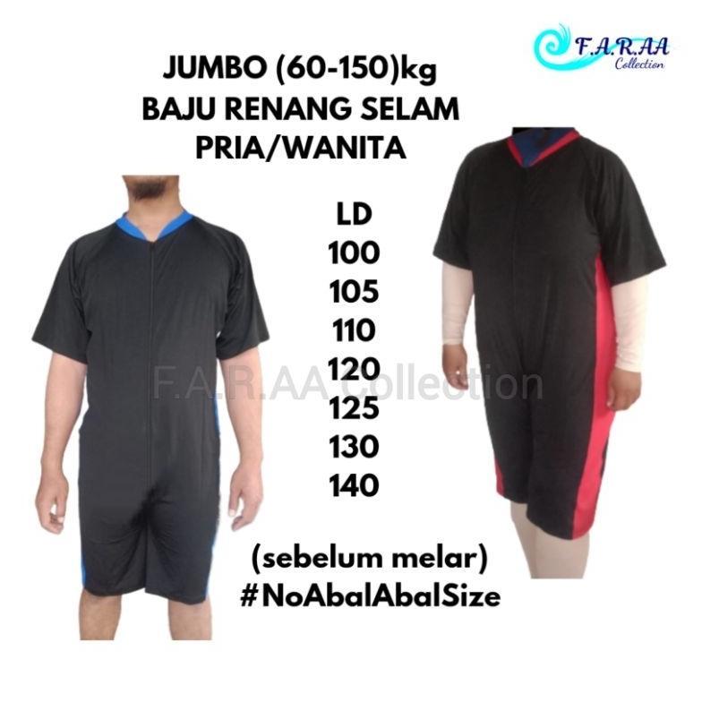 terbaru jumbo (60-150kg) baju renang selam/diving bigsize ld 140 130 120 110 100 xl 3xl 4xl 6xl 7xl 