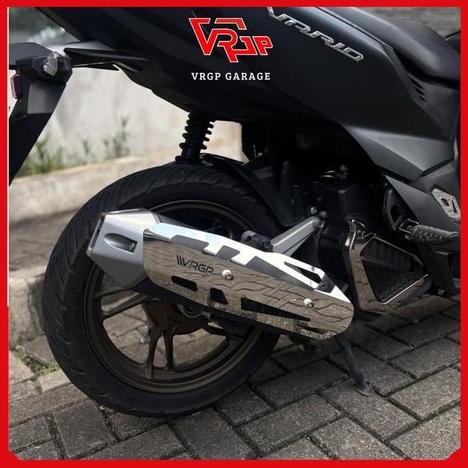 Vrgp Cover Knalpot Stainless Vario 125 Old/New Gen 1 - Gen 3 Cover Muffler Honda Vario 125 2026 /Aks
