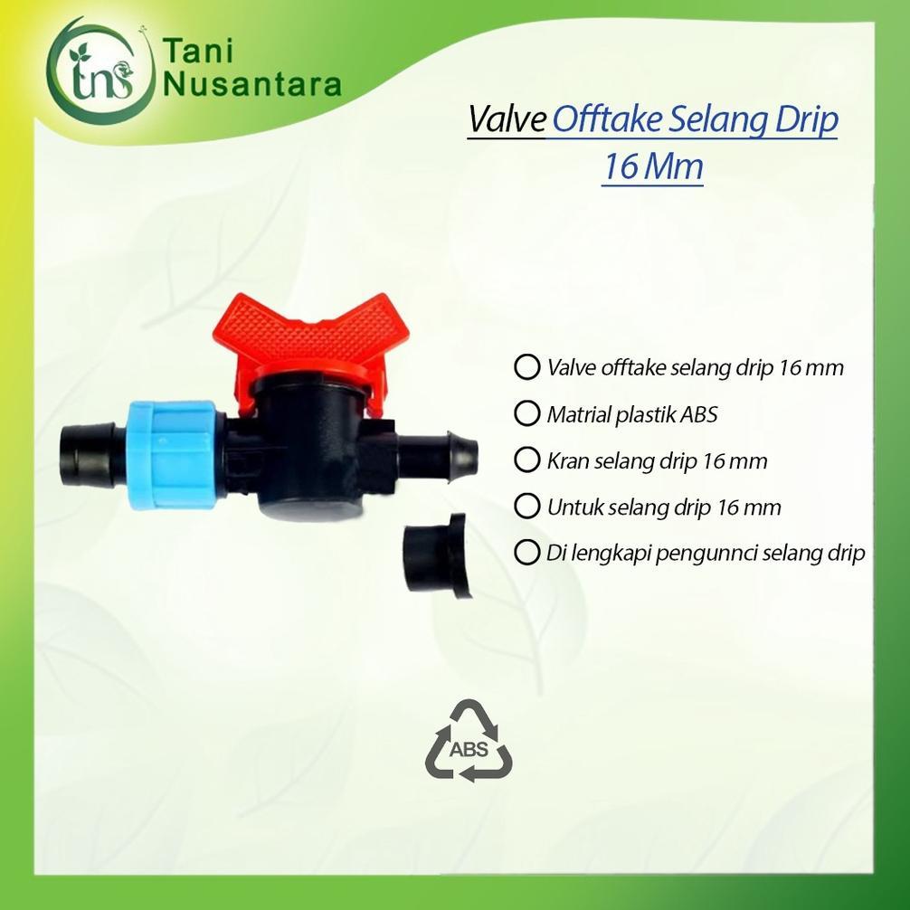 Valve Offtake Karet Selang Drip Selang Irigasi 16Mm Hidroponik