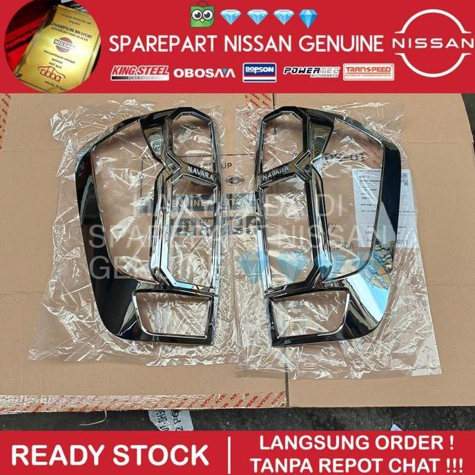 Navara D23 Np300 Garnish Chrome Lampu Belakang Cover Stop Lamp Nissan