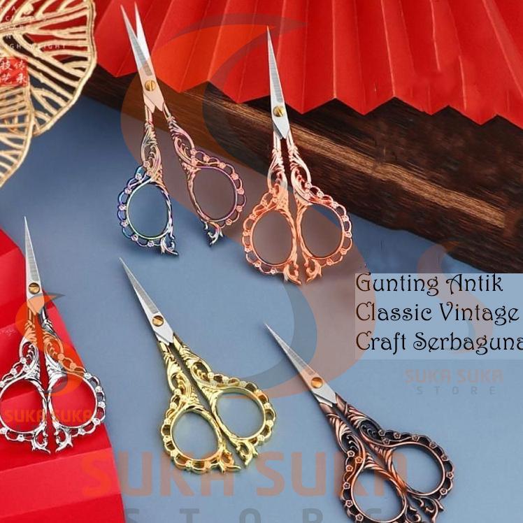 Gunting Antik Vintage Craft | Vintage Scissor | Stylish Retro Classic | Gunting Benang Klasik | Este