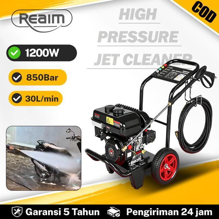 REAIM MESIN PEMBERSIH BENSIN 4TAK GASOLINE CAR WASH MACHINE TEKANANULTRA TINGGI, MESIN CUCI MOBIL DI
