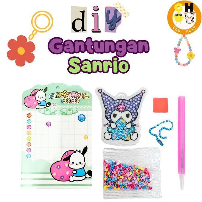 GHEduplay DIY Gantungan Kunci Karakter Mainan Edukasi Anak Lucu Sanrio Key Chain Disney Labubu dll 1