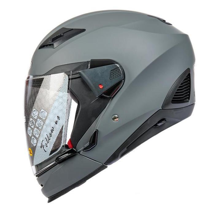 TERLARIS ZEUS 611C MATT GREY MODULAR HELMET