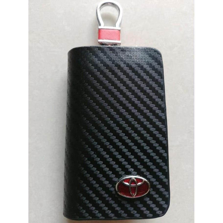 DOMPET STNK MOBIL CARBON LOGO TOYOTA PROMO
