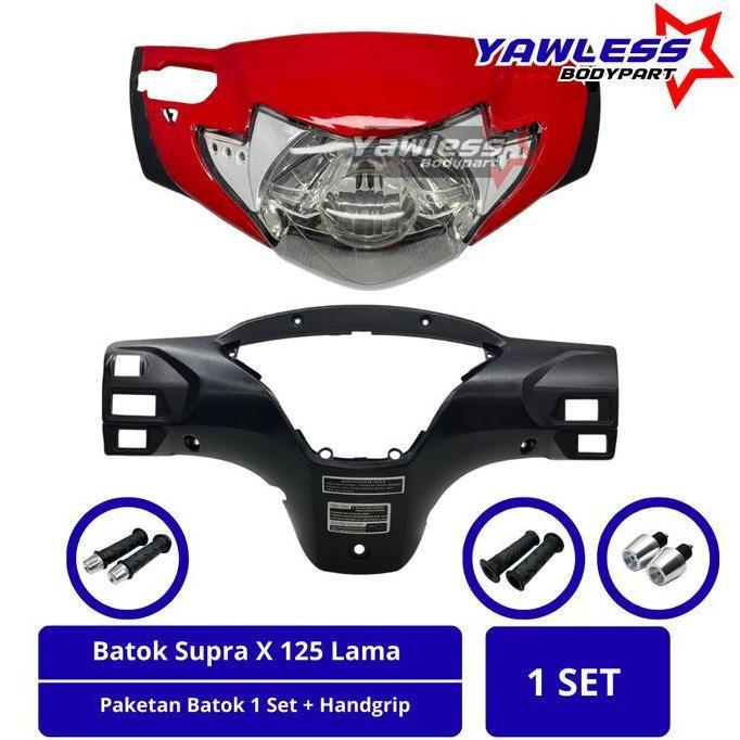 BATOK SUPRA X 125 LAMA MERAH PLUS LAMPU DEPAN SUPRA X 125 LAMA / TOTOK DEPAN SUPRA X 125 MERAH - BAT