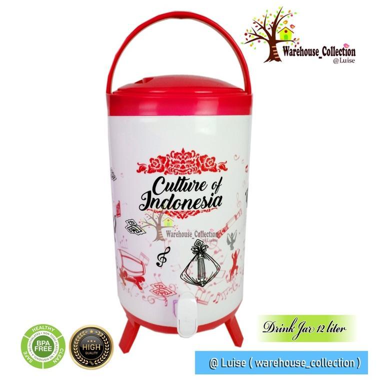 DRINK JAR  12 LITER ROMA GLOBAL EAGLE / TEMPAT AIR MINUM / TERMOS AIR PANAS DINGIN