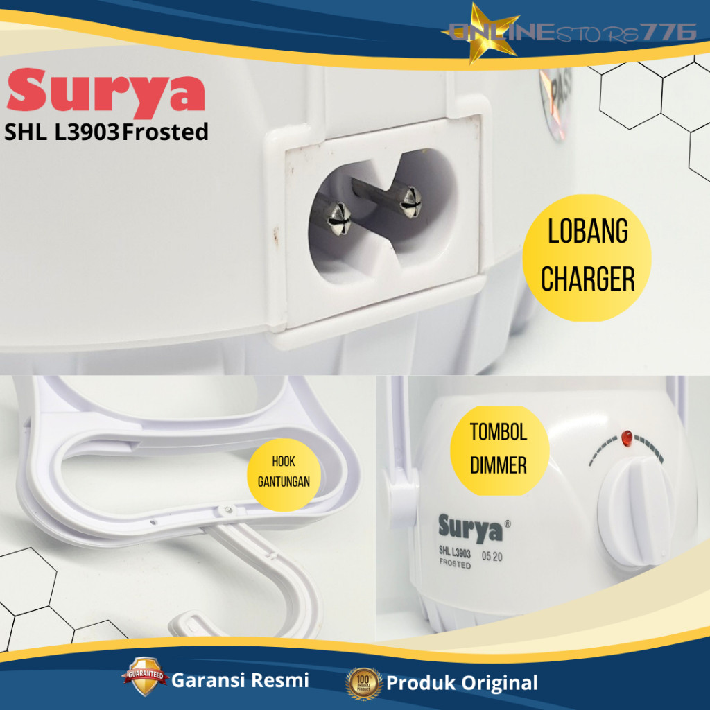 Lampu Emergency Surya / Shl L3903 / Lampu Emergency Led / Emergency Lamp / Surya / Shl L3903 / Recha