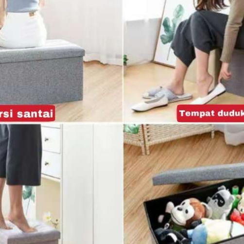 Halu Box Penyimpanan Serbaguna Storage Box Kursi Stool Storage Box Kursi Box Penyimpanan Hsb202