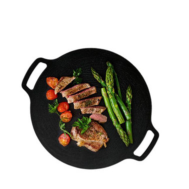 Wajan Konduksi Panggangan Jumbo 34Cm Wajan Besi Bbq Korea Anti Lengket