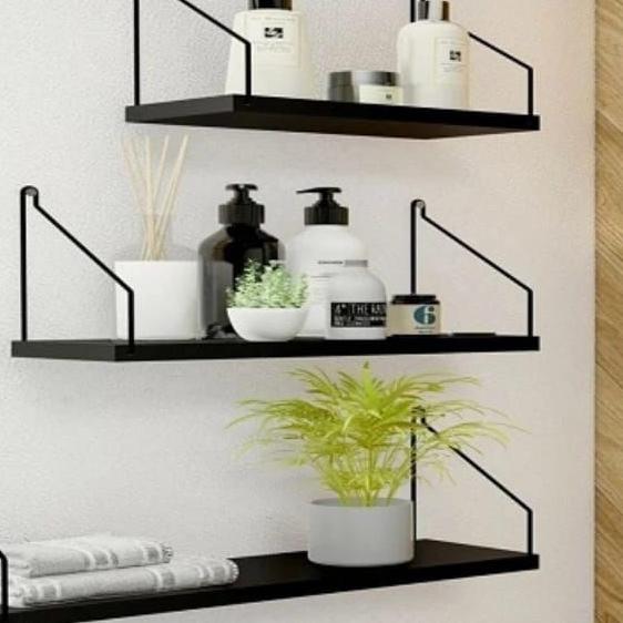 Cod (Rak Gantungan Besi) 20,30,40,50Cm Furniture Tempat Vas Bunga,Mekup ,Sabun, Buku, Pensil, Boneka
