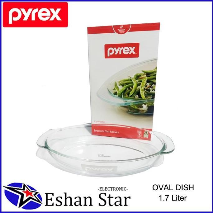 TERLARIS - Pyrex Oval Dish Loyang Baking Tempered Glass 1.7L