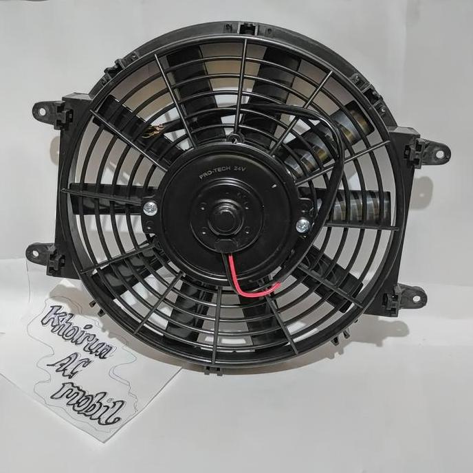 Promo Motor Extra Ekstra Fan Condensor Ac Mobil Universal 10Inchi 24volt Diskon