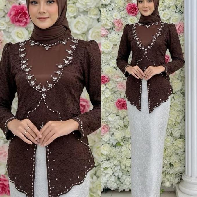 Baju Kebaya wanita Untuk pesta / Setelan Kebaya Kondangan Premium / Kebaya Wisuda Mewah Modern