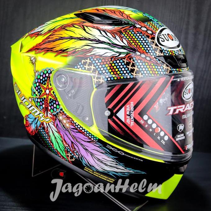 TERLARIS SUOMY HELM TRACK1 CHIEFTAIN MULTI | YELLOW | TRACK 1 SINGLE VISOR - MOTORCYCLE