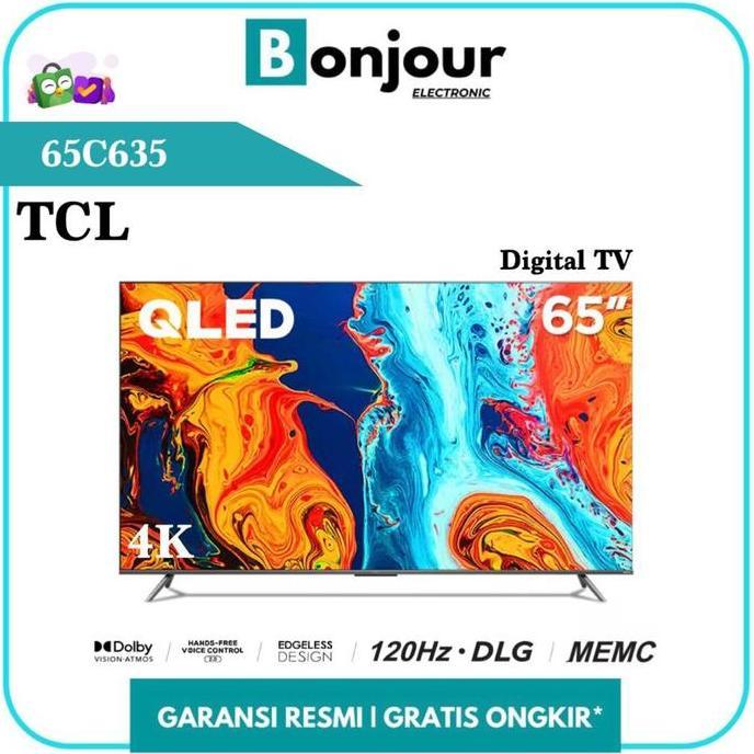 TV TCL 65 Inch Google TV TCL 65C635 Qled Google TV 4K TCL C635 65"
