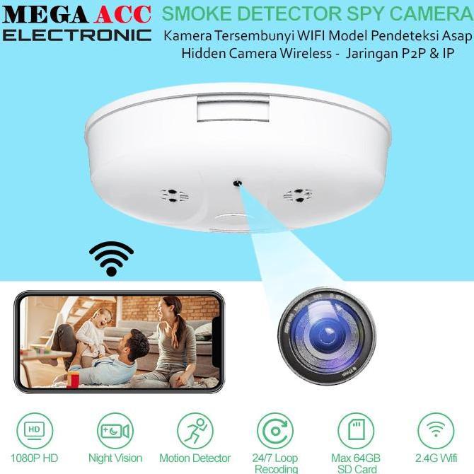 AKZYN Ip camera Spy Camera Smoke Detector WIFI 4K Hidden Camera Kamera Tersembunyi WIFI
