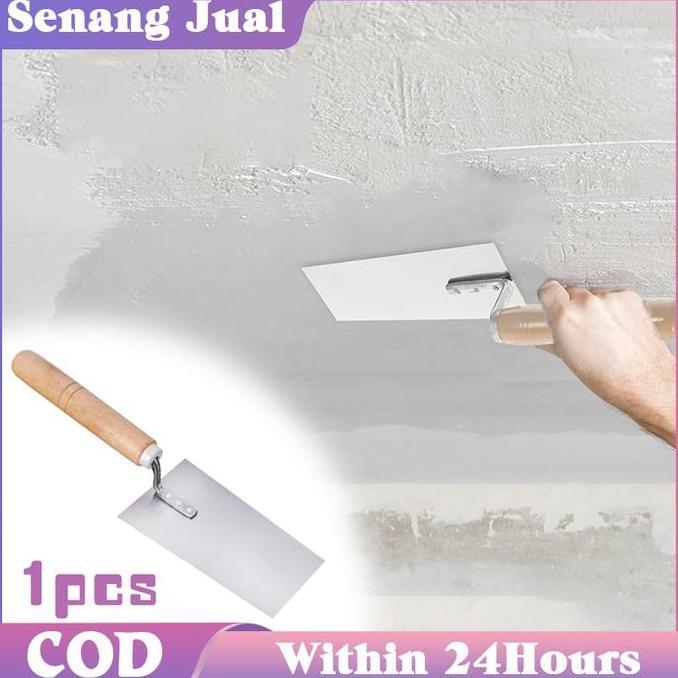 ODONTY Roskam Acian Sendok Semen Alat Acian Tembok Alat Plamir Tembok Pegangan Kayu