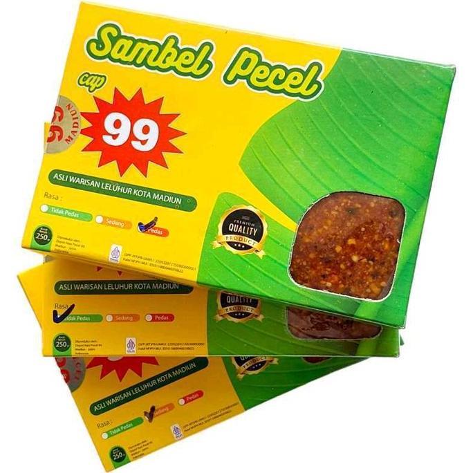 sambel pecel cap 99 asli khas kota madiun bumbu kacang ketoptak salad gorengan ekonomis