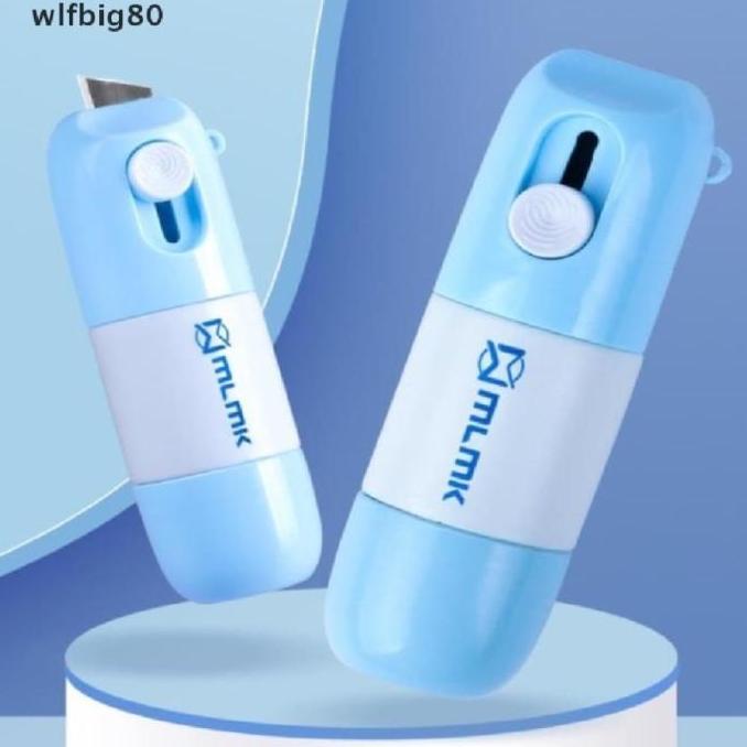BIBULAS Tip-Ex Penghilang Informasi Resi + Cutter stamp roll Mini 2 in 1