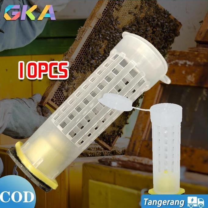 CRASOS 10PCSTabung Larva Lebah-Budidaya Lebah Madu-Kurungan Ratu Lebah