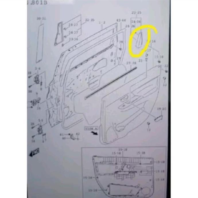 GARNISH  / COVER PLASTIK PINTU BELAKANG DALAM OR GARNISH BACK DOOR REAR INNER SUZUKI ALL NEW ERTIGA,