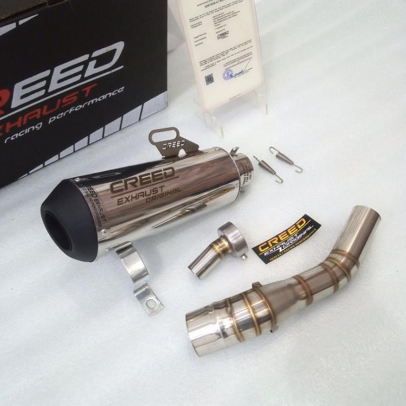 BIG PROMO CREED EXHAUST ORIGINAL Knalpot Racing + pipa slip on Tersedia untuk motor CBR 150R Facelif