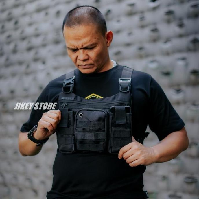 Tas Sepeda Pelindung Dada Chest Bag Tactical Rig Bag Addict Premium Pria Wanita Material Cordura 100