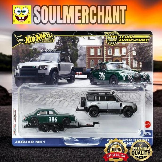 Hot Wheels Team Transport Jaguar MK1 2023 Land Rover Defender 110 New