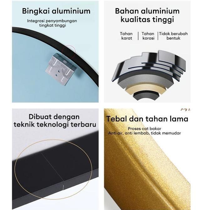 TerjaminCermin Dinding Gantung Dengan Rak Kaca Cermin Tebal Cermin Tempel Dinding Minimalis