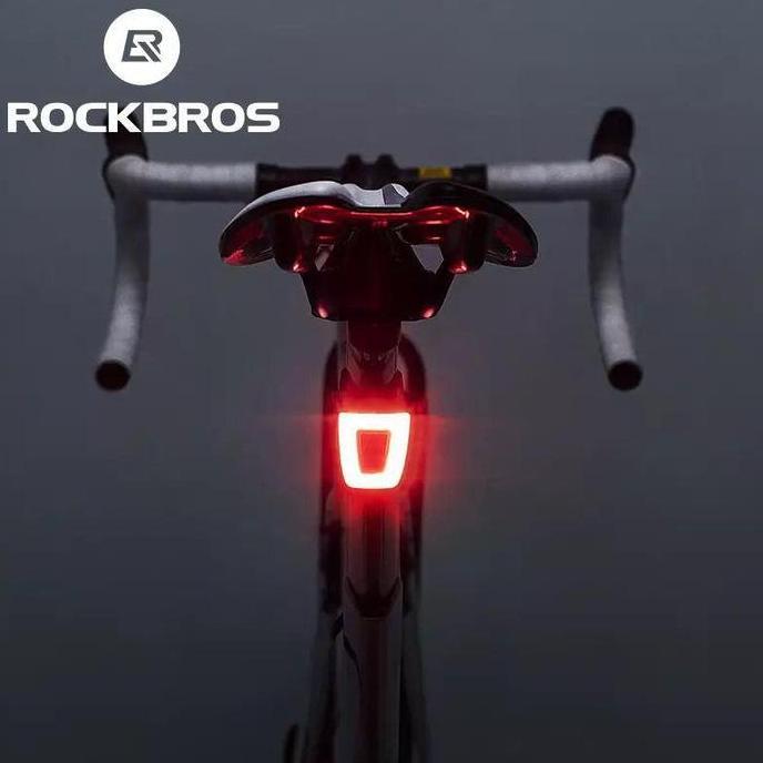LAMPU BELAKANG SEPEDA HELM ROCKBROS TT30-WD ORIGINAL RECHARGEABLE