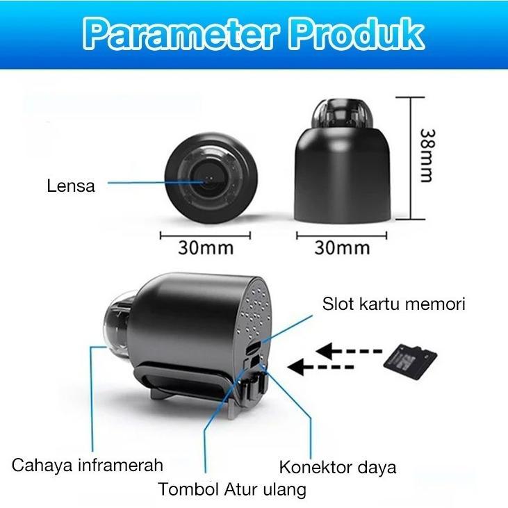 SETIAWANCOLLECT KS WIFI KAMERA CCTV MINI TERSEMBUNYI WIDE ANGLE CCTV CCTV BENTUK PENYAMARAN MINI BLU