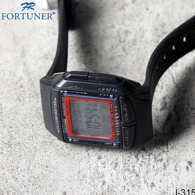Sale Fortuner Jam Tangan Digital Wanita Hitam Merah Water Resistant Avery