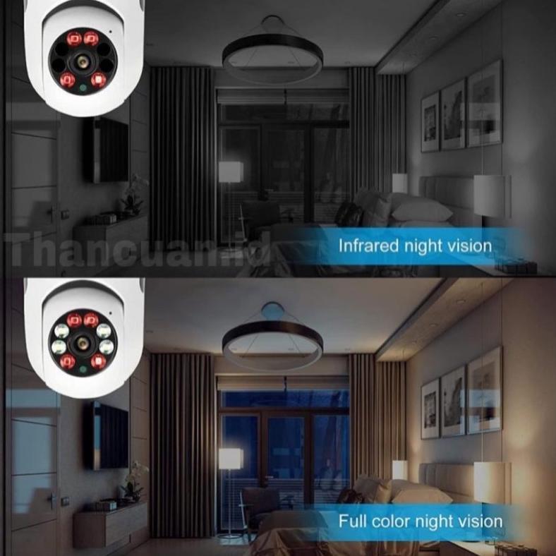 BARSAMTO CCTV LAMPU V380 PRO 8MP KAMERA CCTV WIFI LAMPU CCTV 360 PTZ & MEMORY CARD BERKUALITAS