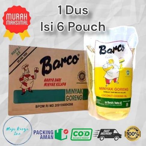 Grosir Barco Minyak Goreng Kelapa / Coconut Oil 2 Liter Dus Isi 6 Pcs