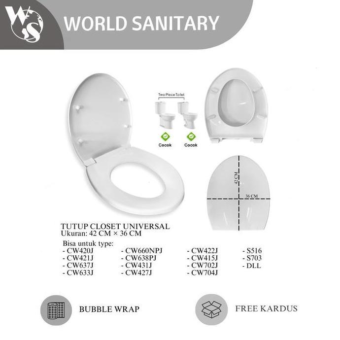 NEW TUTUP CLOSET DUDUK /TOILET COVER/TOTO ORI
