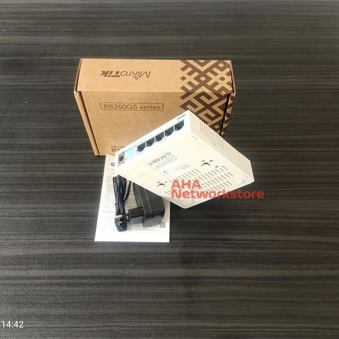 TERBARU - RB260GS Mikrotik RB260GS 5x Gigabit Smart Switch, SFP cage, SwOS Mikrotik 260GS