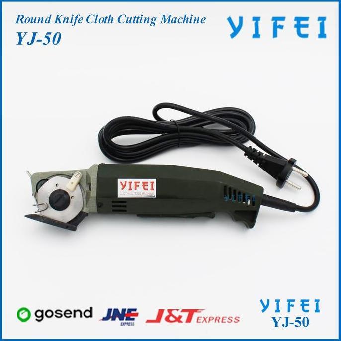 Mesin Potong Kain Kecil YIFEI YJ-50/ROUND KNIFE CLOTH CUTTING MACHINE