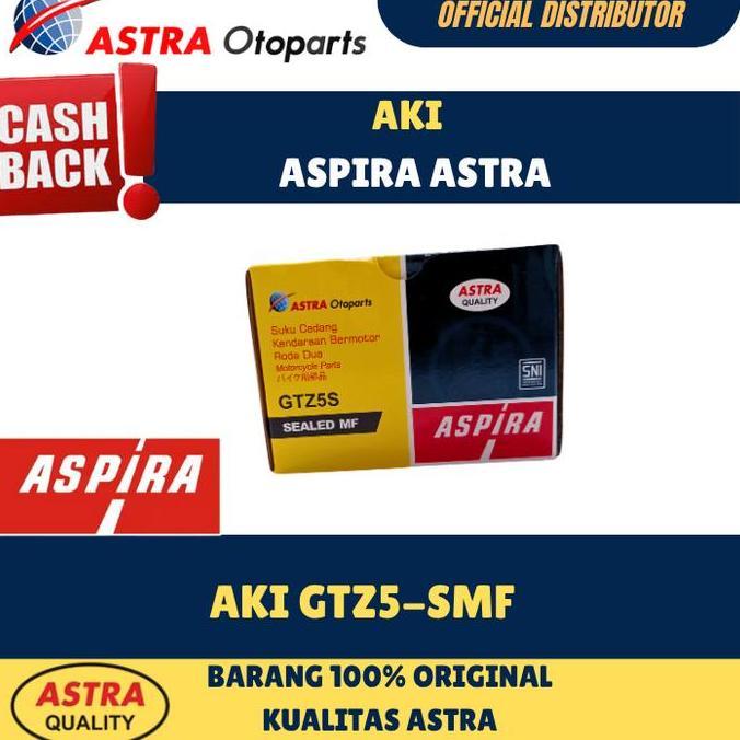 NEW Aki GTZ5S SEALED MF Aspira Aki Accu Kering Motor Vario Beat Supra Revo Original Murah