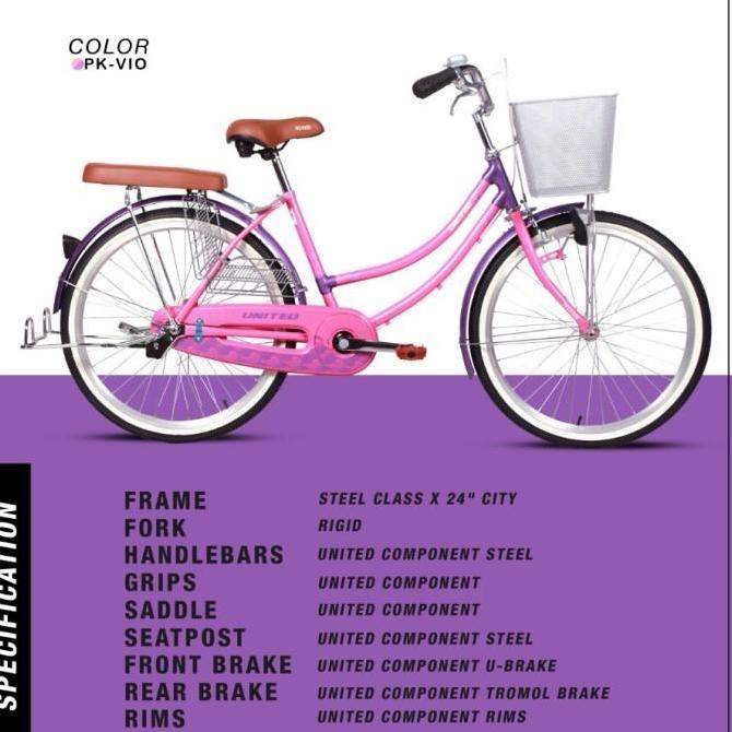 Sepeda Mini Keranjang / City Bike 24 United Class X [terbaik]