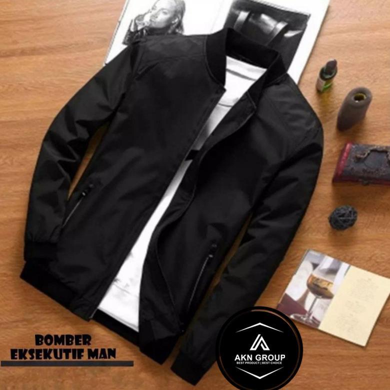 STOK TIPIS [ SIAP KIRIM ] BOMBER MAN JACKET || BOMBER EKSEKUTIF MAN || JAKET BOMBER POLOS PRIA #JD