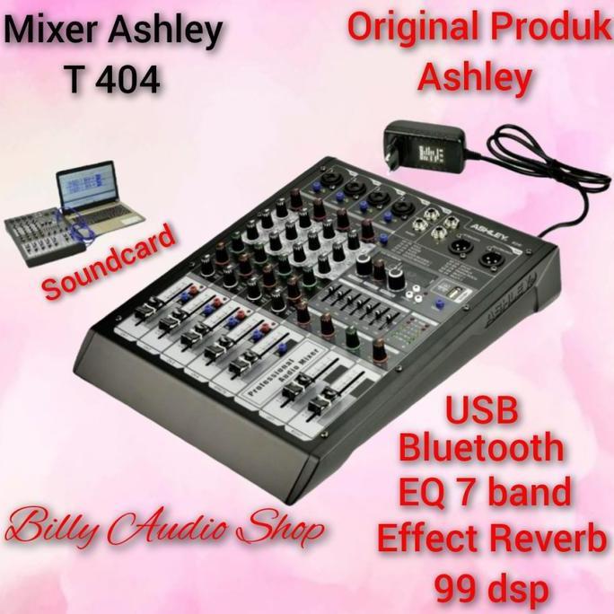 MIXER ASHLEY 404i / MIXER AUDIO ASHLEY 404i 4 CHANNEL FULL MONO,USB,BLUETOOTH