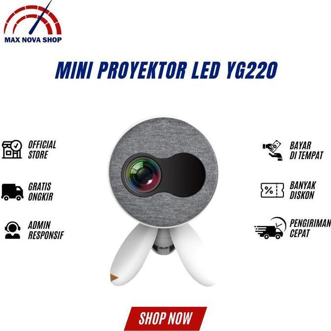 OREJELA Mini Proyektor LED YG220 / YG-220 / YG 220 LCD Portable Projector Home