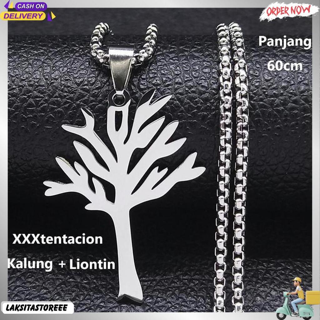 Xxxtentacion Kalung Leafless Tree Of Live Kalung Liontin Titanium Stainless Poison Tree Produk Terfa
