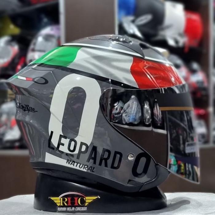 Helm Half Face Motif Leopard