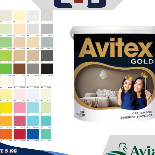 Avitex Gold Cat Tembok Interior & Exterior 5 Kg Avian