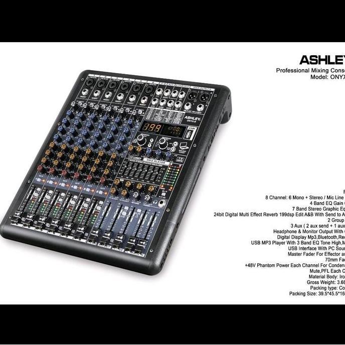 MIXER AUDIO ASHLEY SELECTION6/SELECTION 6 6CH USB-BLUETOOTH ORIGINAL